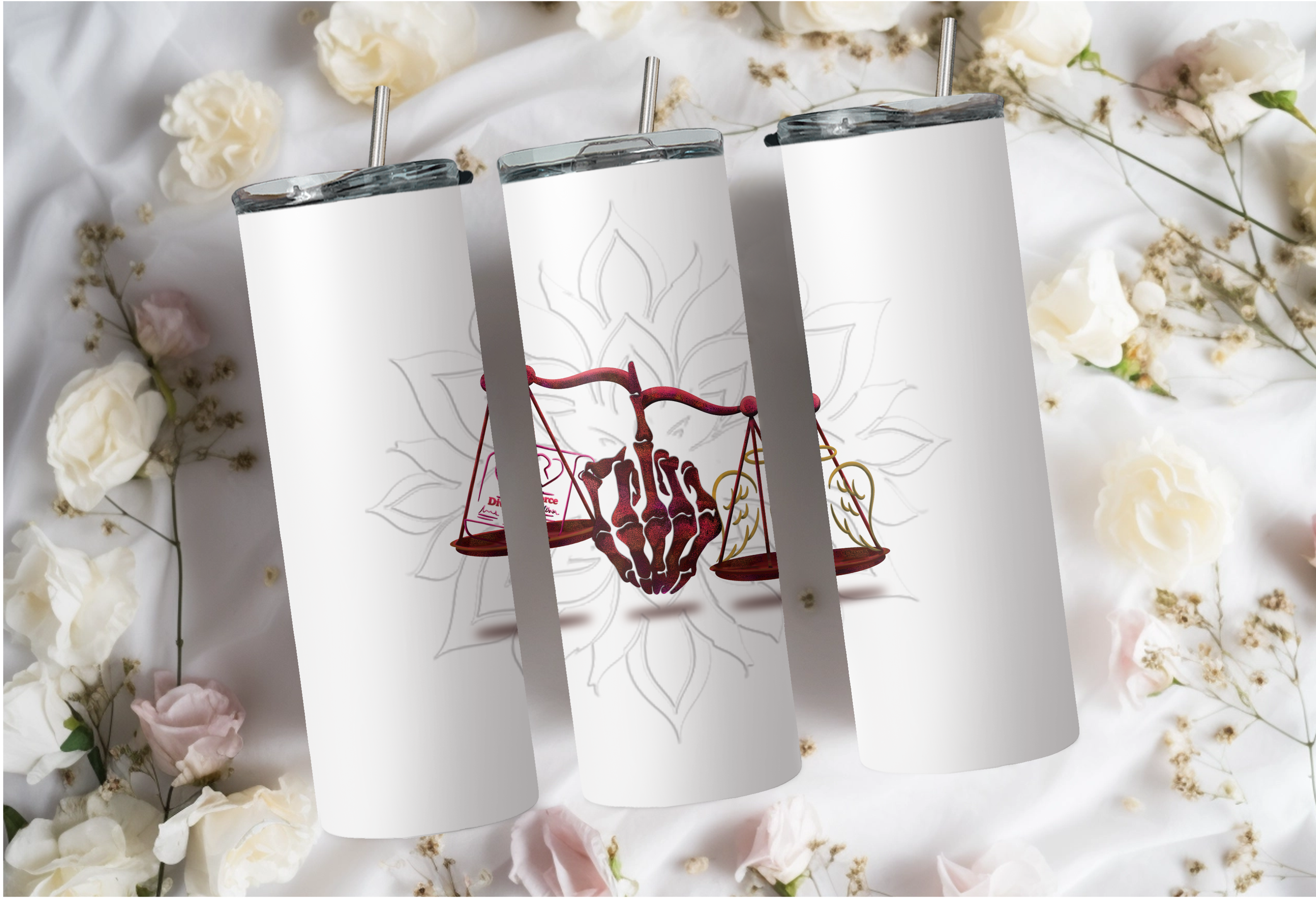 Eternal Balance Tumbler – Death and Divorce Are Not the Same Thing!
